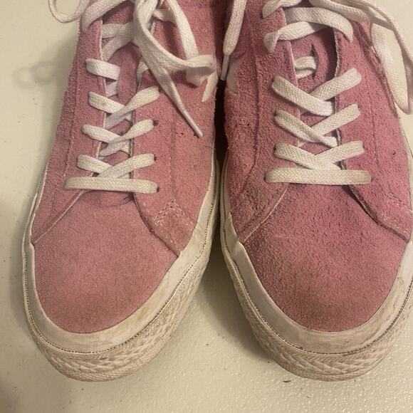 Converse OneStar Low 159492C LeatherSuede Skate Sneakers Men9 Women11 Pink White - Picture 8 of 11